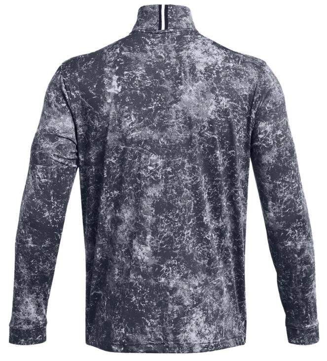 Under Armour Playoff Printed 1/4 Zip men's sweatshirt, downpour gray/midnight navy