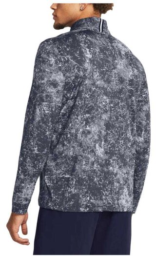 Under Armour Playoff Printed 1/4 Zip men's sweatshirt, downpour gray/midnight navy