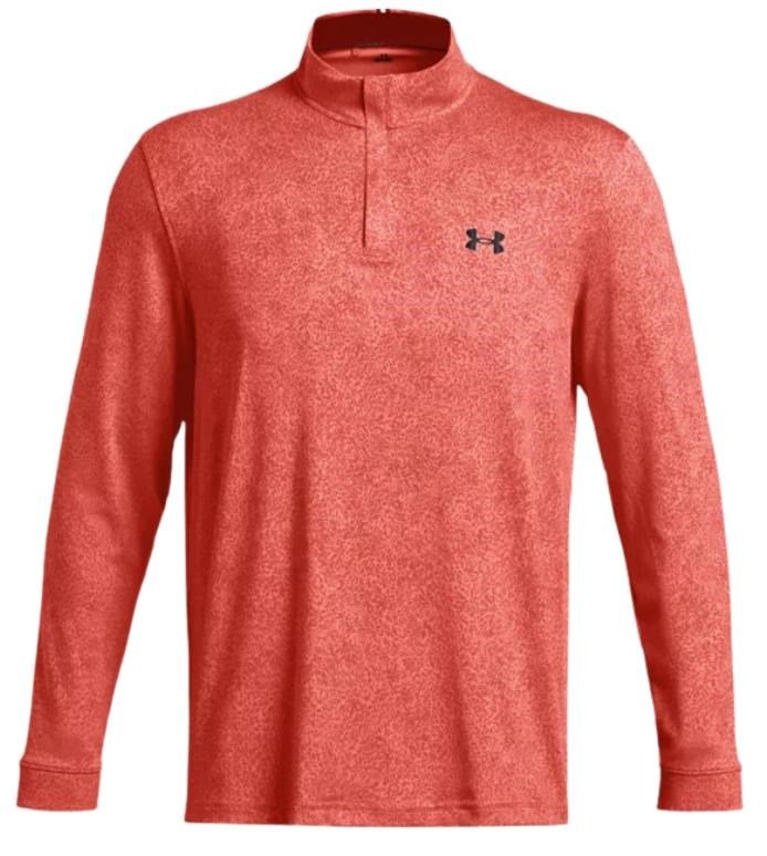 Under Armour Playoff Printed 1/4 Zip men's sweatshirt, coho/red solstice/black