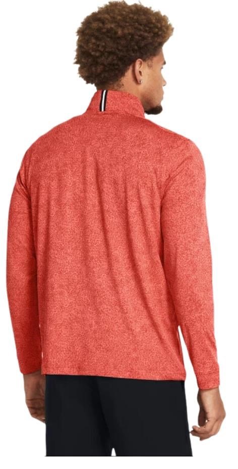 Under Armour Playoff Printed 1/4 Zip men's sweatshirt, coho/red solstice/black