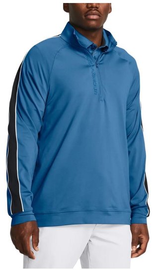 Under Armour Storm Midlayer 1/2 Zip men's sweatshirt, photon blue/midnight navy/white