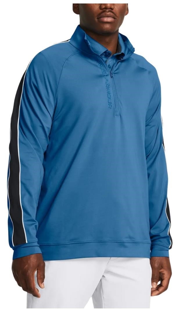 Under Armour Storm Midlayer 1/2 Zip men's sweatshirt, photon blue/midnight navy/white