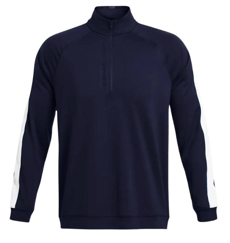 Under Armour Storm Midlayer 1/2 Zip men's sweatshirt, midnight navy/matrix green/white