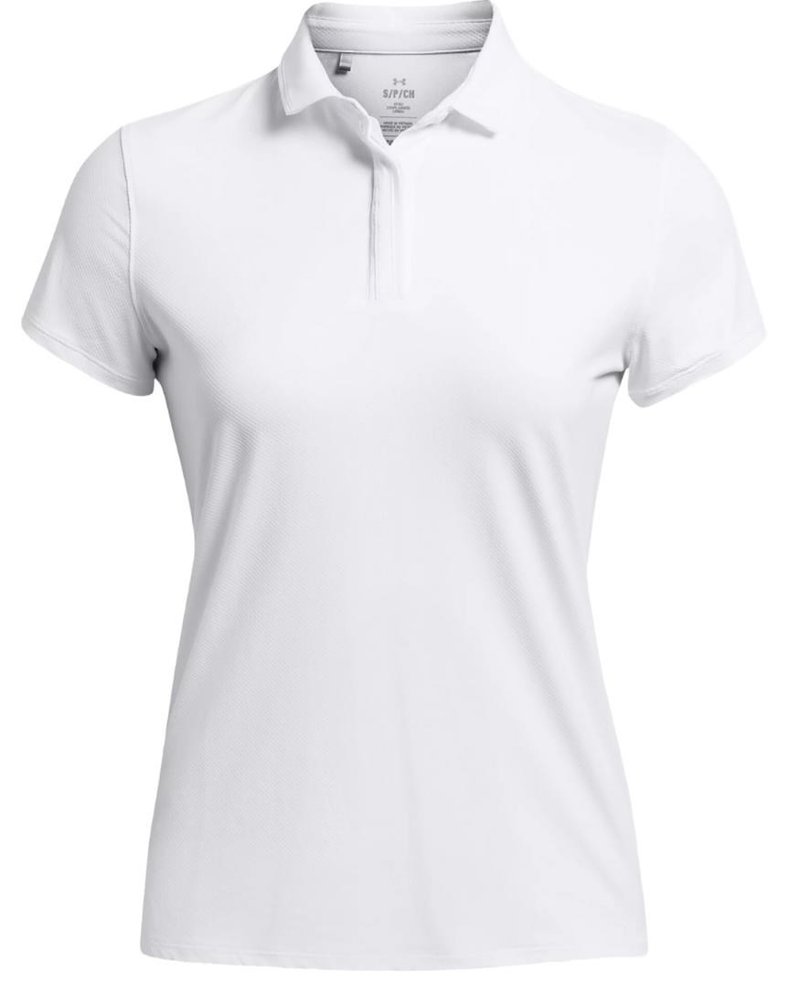 Under Armour Iso-Chill women's polo, white/midnight navy