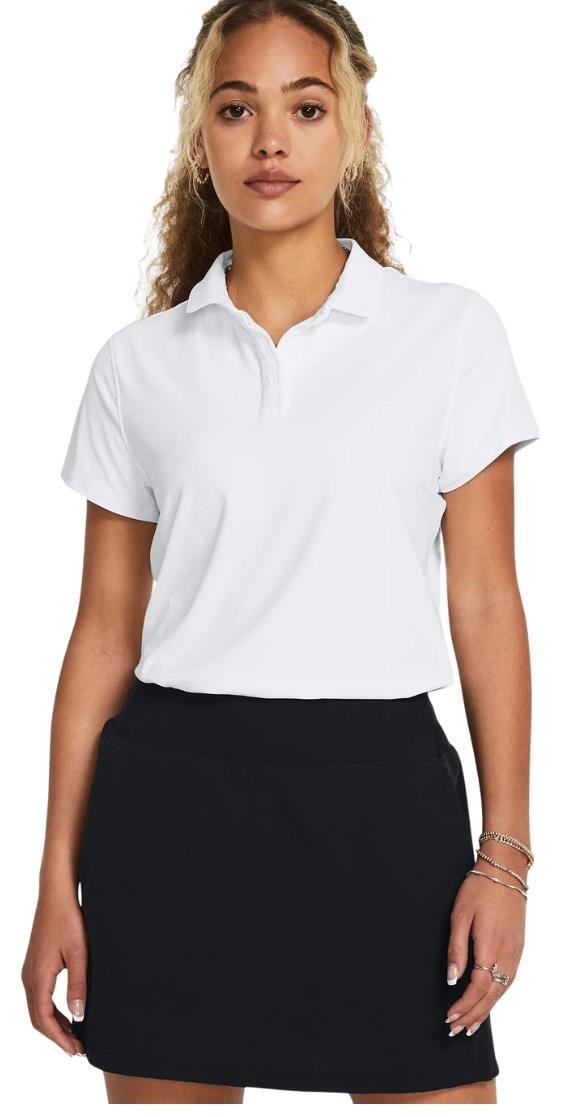 Under Armour Iso-Chill women's polo, white/midnight navy