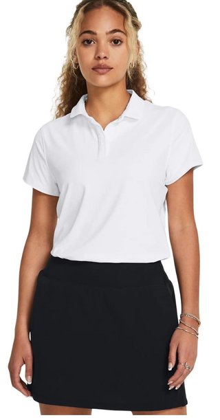 Under Armour Iso-Chill women's polo, white/midnight navy