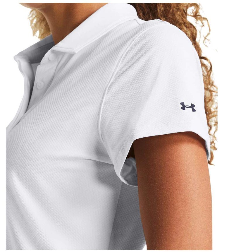 Under Armour Iso-Chill women's polo, white/midnight navy