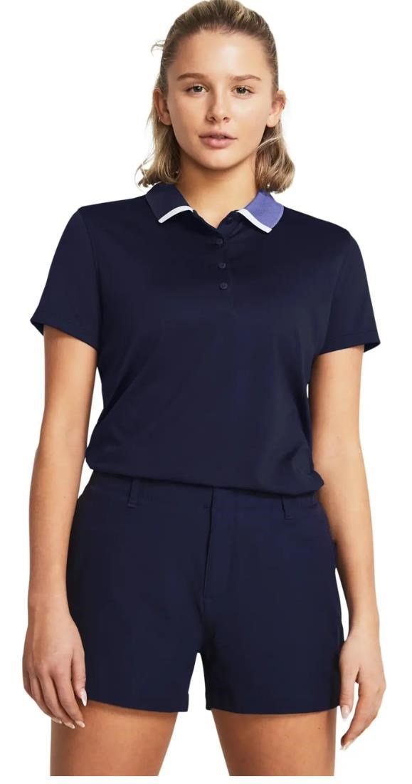 Under Armour Playoff Pitch women's polo, midnight navy/starlight