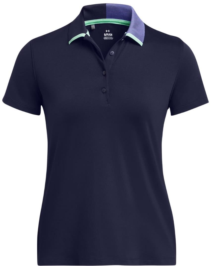 Under Armour Playoff Pitch women's polo, midnight navy/starlight