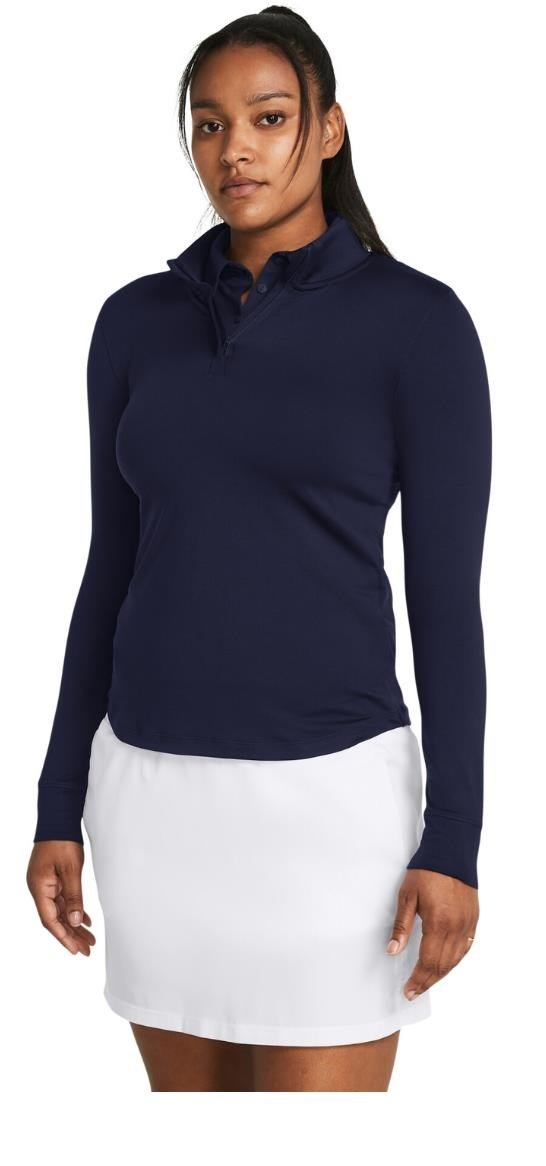 Under Armour Playoff 1/4 Zip women's sweatshirt, midnight navy/white