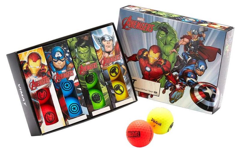 Volvik VIMAX MARVEL AVENGERS golf balls, mix colours