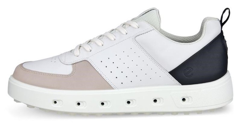 Ecco Street 720 mens golf shoes, white/black/gravel