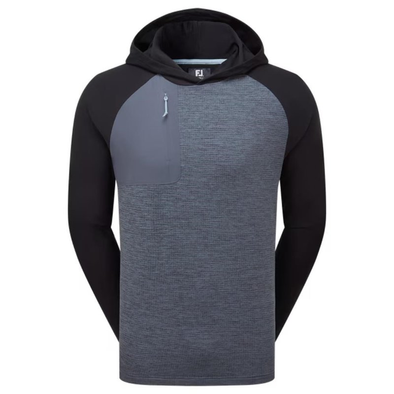 FootJoy ThermoSeries men's pullover hoodie, charcoal/black