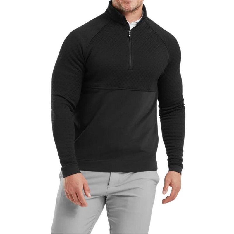 FootJoy Jacquard Thermal Chill-Out men's pullover, black