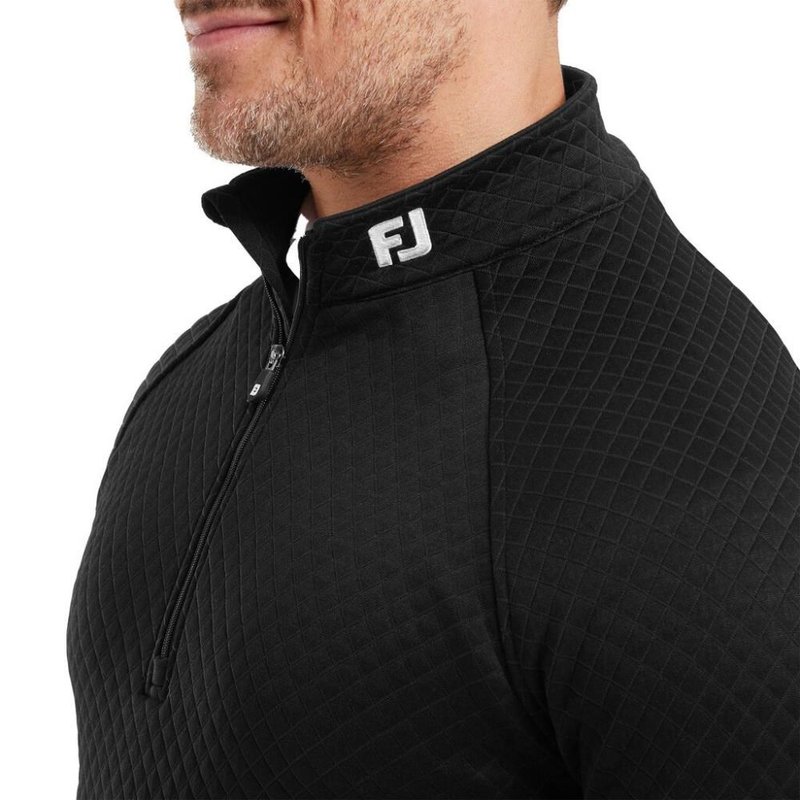 FootJoy Jacquard Thermal Chill-Out men's pullover, black