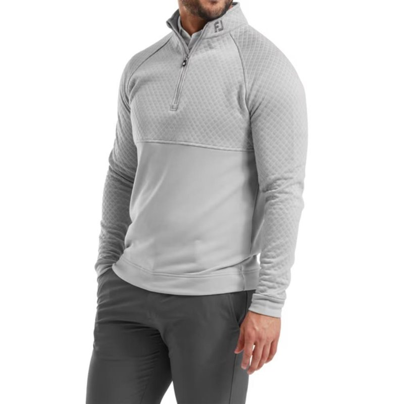 FootJoy Jacquard Thermal Chill-Out men's pullover, grey