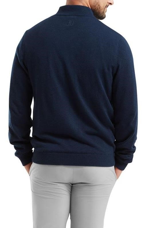 FootJoy Full-Zip Lined men's pullover, navy