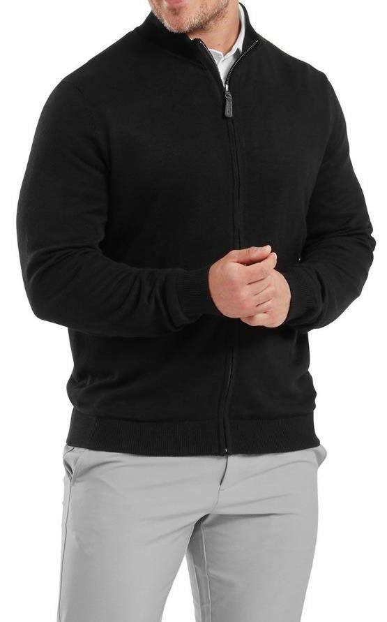 FootJoy Drirelease Full-Zip Lined men's sweater, black