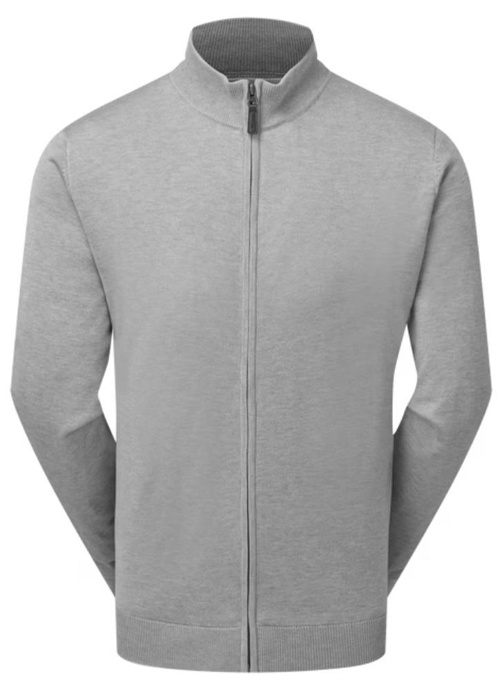 FootJoy Drirelease Full-Zip Lined men's sweater, grey