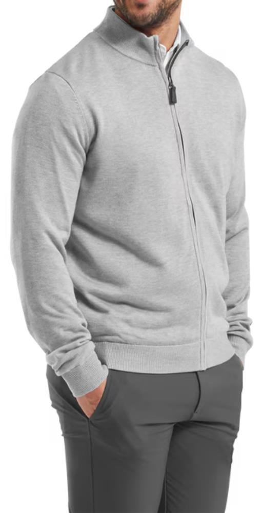 FootJoy Drirelease Full-Zip Lined men's sweater, grey
