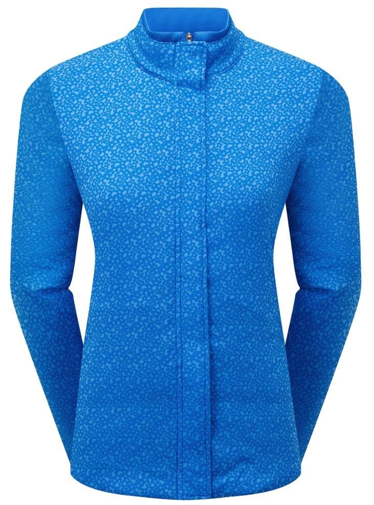 FootJoy ThermoSeries women's jacket, floral tonal blue