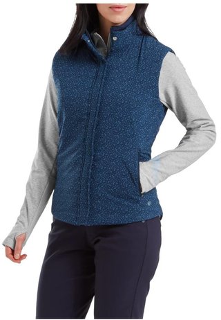 FootJoy ThermoSeries ladies vest, floral tonal navy