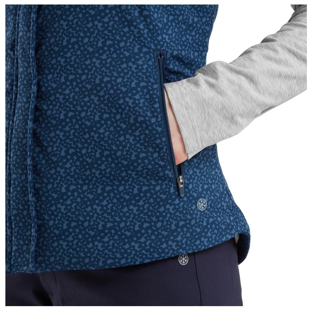 FootJoy ThermoSeries ladies vest, floral tonal navy