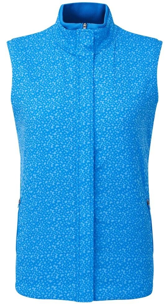 FootJoy ThermoSeries women's vest, floral tonal blue