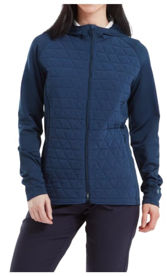FootJoy ThermoSeries Hybrid ladies hoodie, floral tonal navy