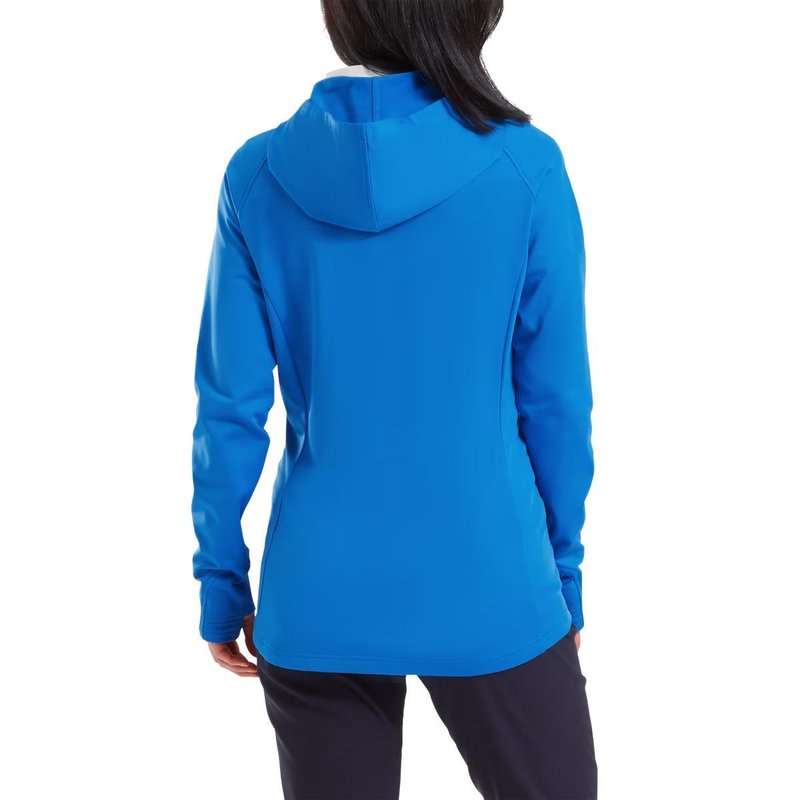 FootJoy ThermoSeries Hybrid women's hoodie, floral tonal blue