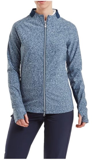 FootJoy Full-Zip Space Dye Thermal Midlayer women's sweatshirt, navy