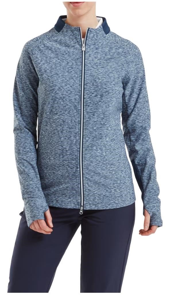 FootJoy Full-Zip Space Dye Thermal Midlayer women's sweatshirt, navy