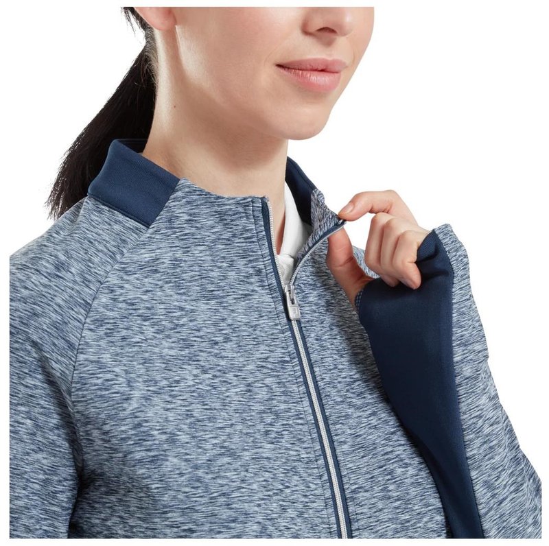 FootJoy Full-Zip Space Dye Thermal Midlayer women's sweatshirt, navy