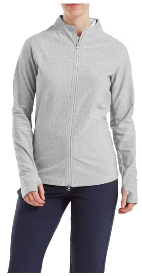 FootJoy Full-Zip Space Dye Thermal Midlayer women's sweatshirt, grey