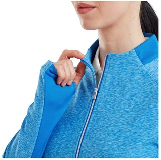 FootJoy Full-Zip Space Dye Thermal Midlayer ladies sweatshirt, blue/aqua
