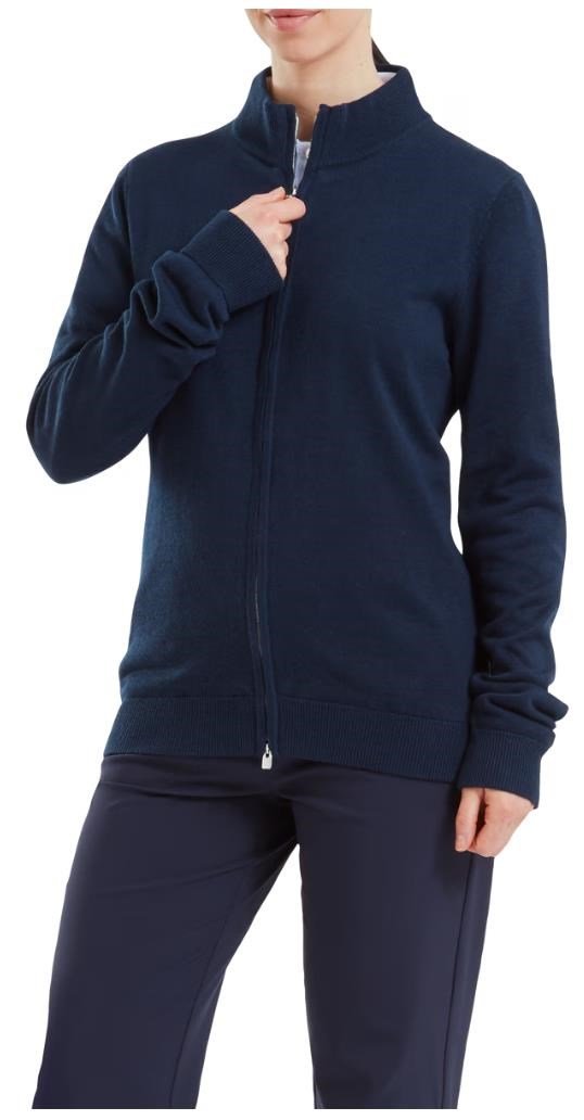 FootJoy Drirelease Full-Zip Lined women's sweater, navy