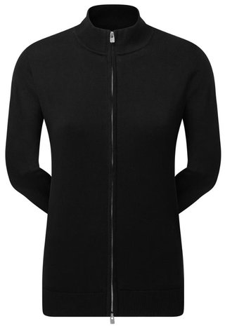 FootJoy Drirelease Full-Zip Lined women's sweater, black
