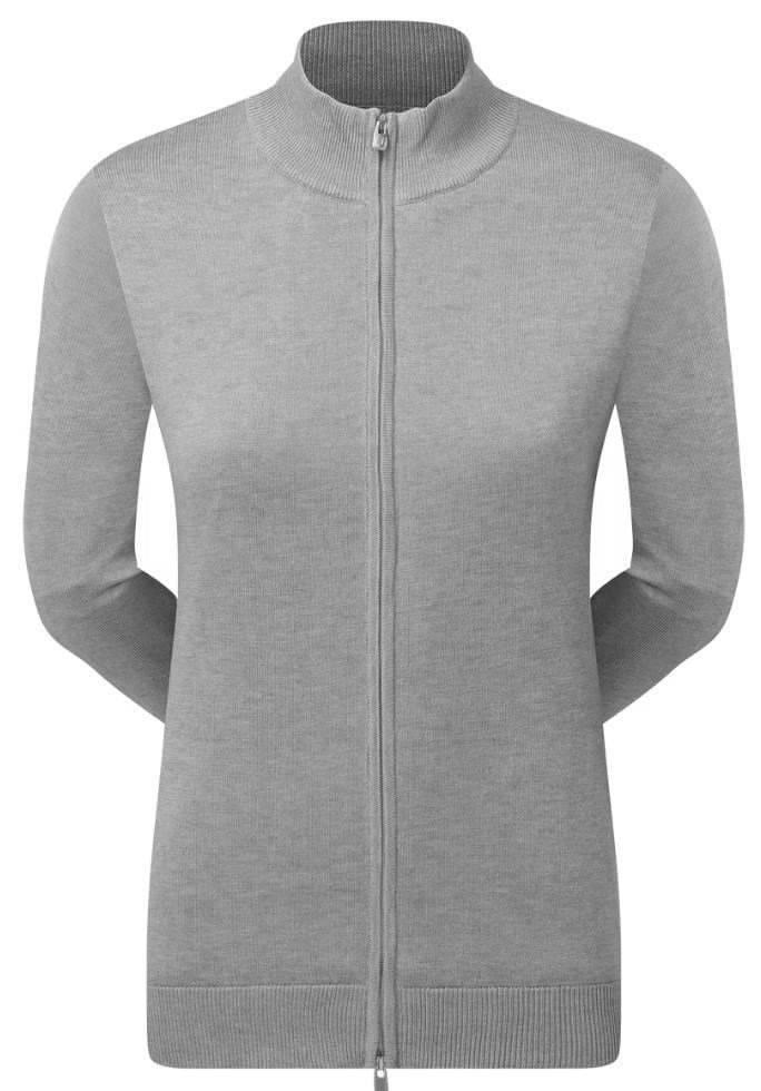 FootJoy Drirelease Full-Zip Lined women's sweater, grey