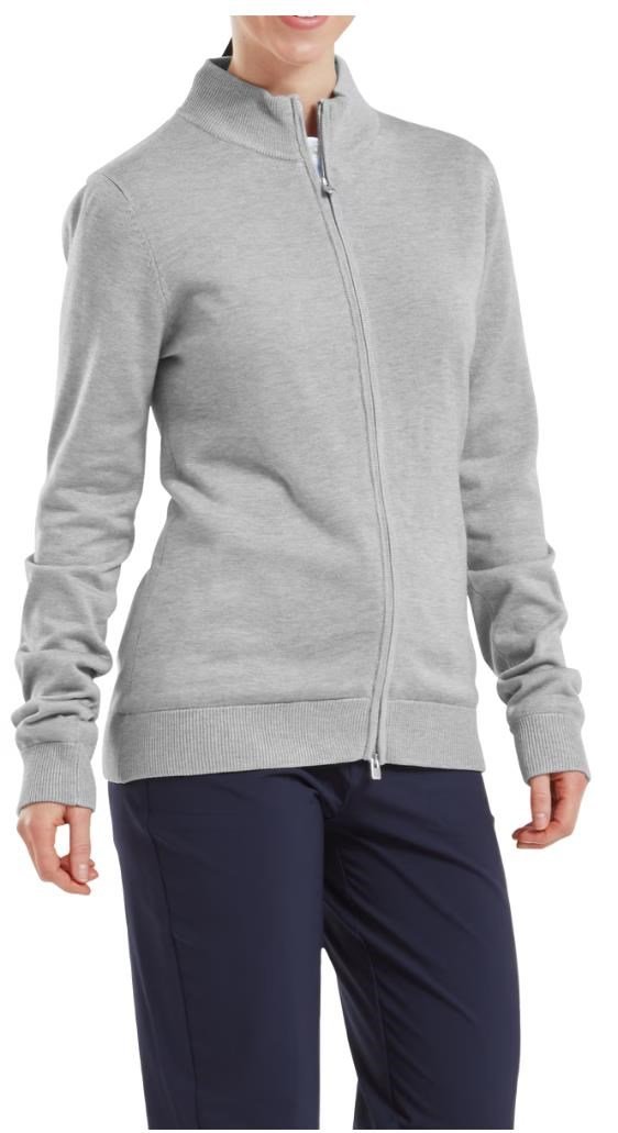 FootJoy Drirelease Full-Zip Lined women's sweater, grey