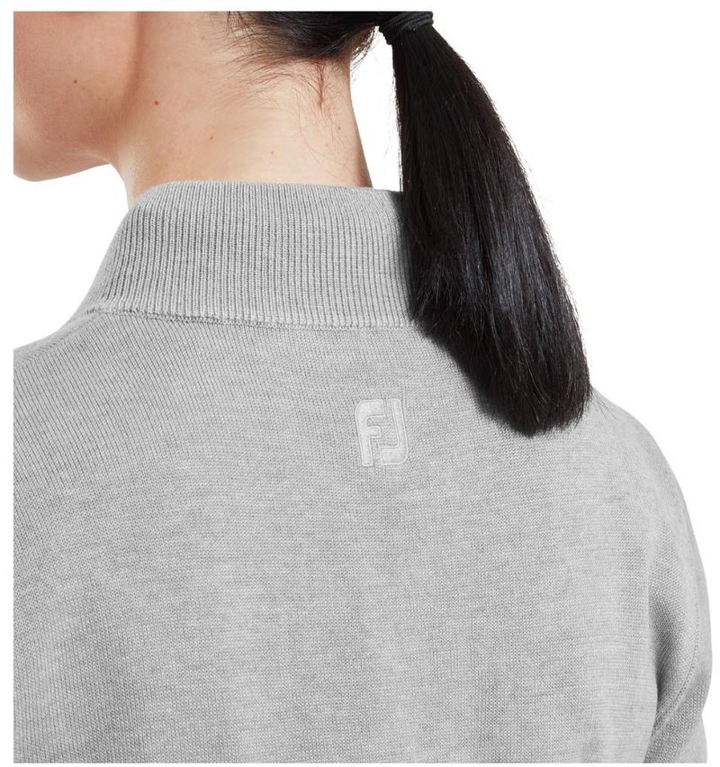 FootJoy Drirelease Full-Zip Lined women's sweater, grey