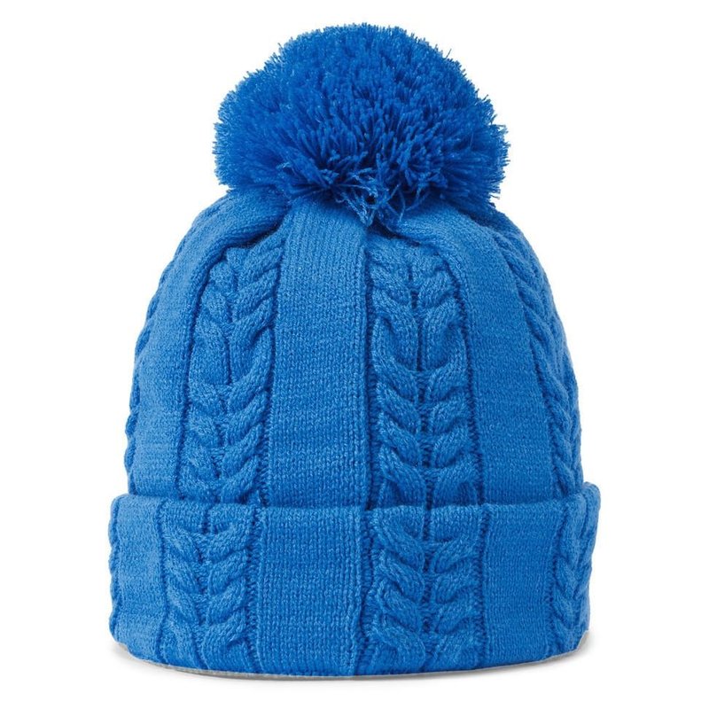 FootJoy Women's Cable Knit Bobble women's winter beanie, blue