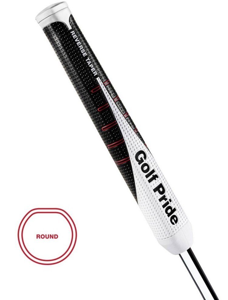 Golf Pride Reverse Taper Putter Grip Round Large Red Cap