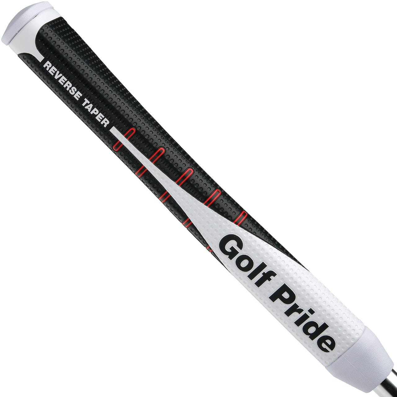 Golf Pride Reverse Taper putter grip, PISTOL MEDIUM, white cap