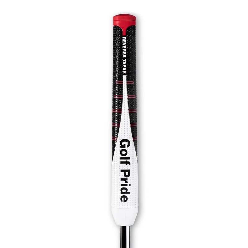 Golf Pride Reverse Taper Putter Grip Round Medium Red Cap