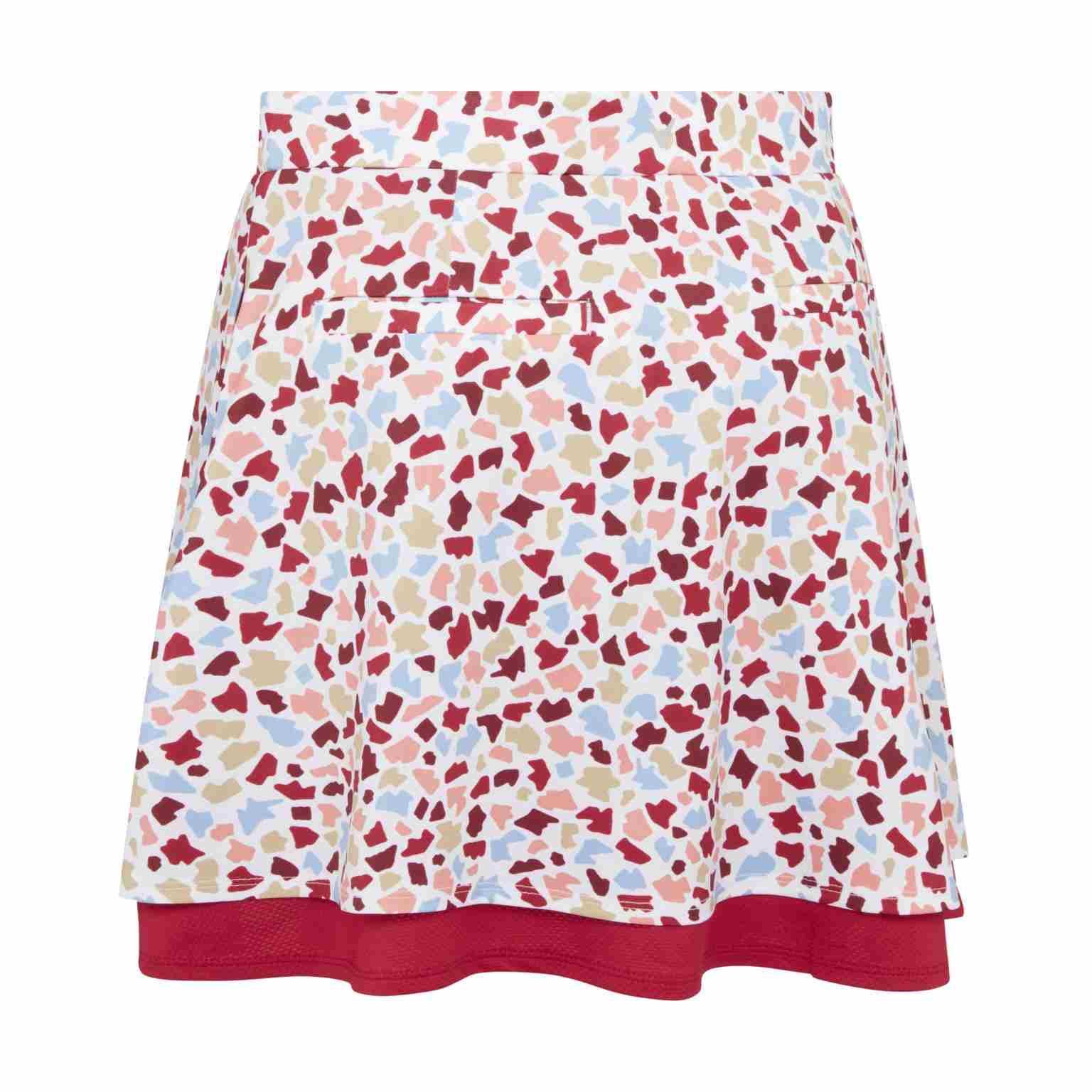 Callaway 17" Mosaic Print Flounce women's skort, brilliant white