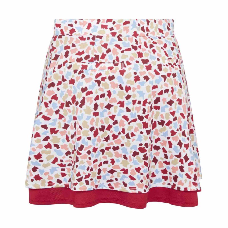 Callaway 17" Mosaic Print Flounce women's skort, brilliant white