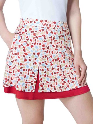Callaway 17" Mosaic Print Flounce women's skort, brilliant white