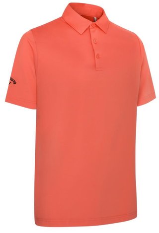 Callaway Swing Tech Tour Fit Solid men's polo, spiced coral