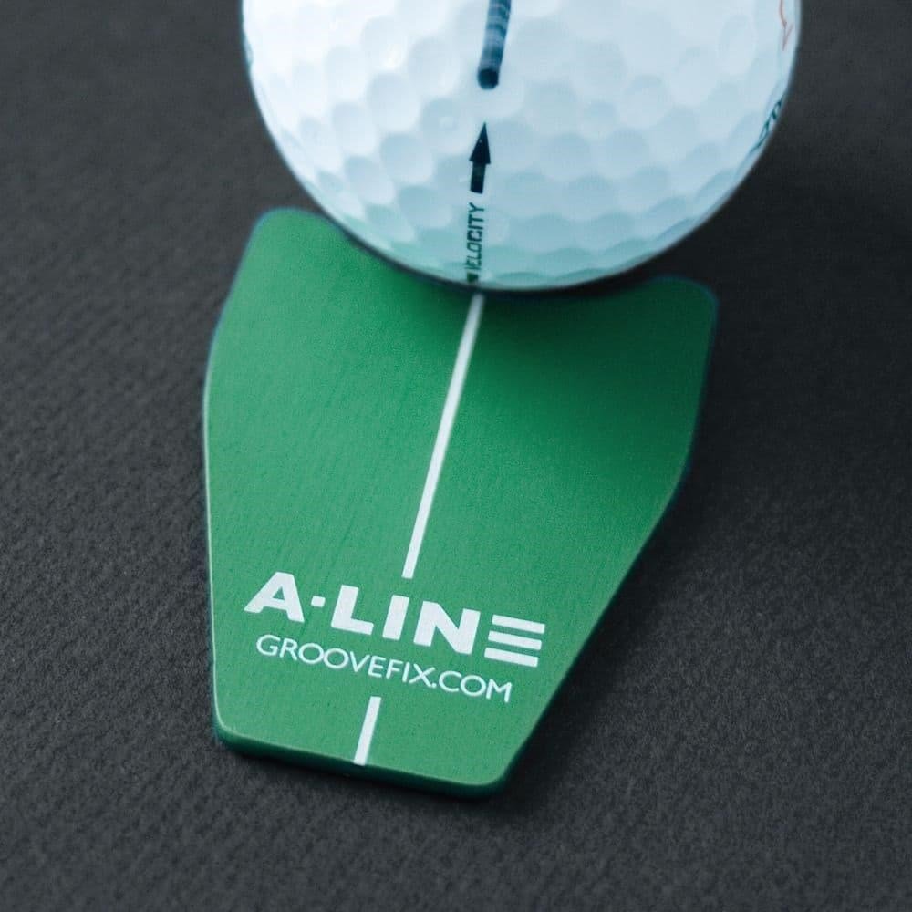 GrooveFix A-Line Ball Marker and Putting Alignment Aid, green