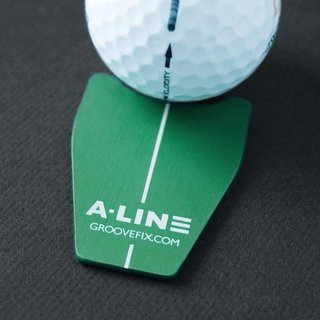 GrooveFix A-Line Ball Marker and Putting Alignment Aid, green